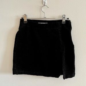 Petal & Thorn Black Corduroy Miniskirt